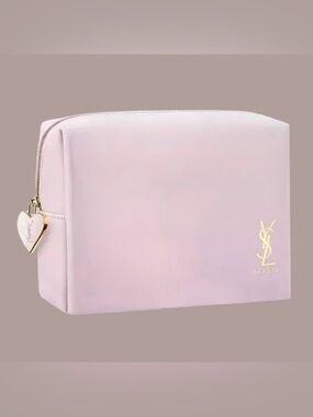 YSL Light Pink Soft Patent Leather Cosmetic Pouch